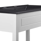 Modway Altura 36" Bathroom Vanity - White/Black-Fixtures Not Included