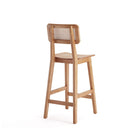 Manhattan Comfort Versailles 15.75" Industry Chic Counter Stool - Nature - 2 Pack-Delivered to you Fully Assembled! No Assembly Required