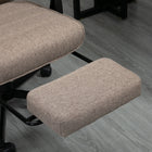 Vinsetto High Back Linen Computer Desk Chair - Brown-Swivel wheels and seat ensure easy and quick mobility