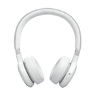 JBL Live 670NC On-Ear Headphones - White-With four noise-sensing mics, True Adaptive Noise Cancelling means zero distractions, whether it’s time to focus on your studies or get lost in the groove.