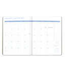 Orange Circle Studio 2027 Just Right Monthly Planner - 9-3/4" x 7-1/2" - Fruit & Flora - Bilingual-Tear-out shopping and to-do lists