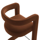 Modway Winslow Performance Velvet Bar Stool - Rust-8