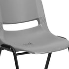 Flash Furniture HERCULES Series Grey Ergonomic Shell Stack Chair-Vented Back allows air circulation
