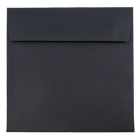 JAM Paper Square Invitation Envelopes - 6.5 x 6.5 - Black Linen - 25 Pack-Perfect for Greeting Cards, Invitations, Weddings or any announcement