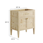 Modway Elysian 30" Bathroom Vanity Cabinet - Burgundy-Concealed Kitchen Hinges