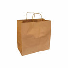 Eddie's 100% Recycled Kraft Shopper Paper Bag - 13" x 7" x 13" - Kraft - 250 Pack (226202-250)-100% Recycled Kraft Paper Shopping Bags