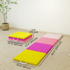 Soozier 8 ft Folding Gymnastics Mat - Thick Exercise Mat with Carry Handles-Versatile 94.5" x 23.6" thick yoga mat supports various exercises and relaxation 