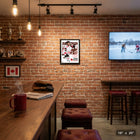 Frameworth Connor McDavid Replica Signature Collage Hockey Canada 2026 - Framed Print - 16" x 20"-Professional collage design showcasing multiple action photos of McDavid in the Hockey Canada 2026 jersey with replica signature overlay. Black wood composite frame with glass front protection