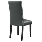 Modway Parcel Dining Faux Leather Side Chair - Grey-Contemporary Dining Chair
