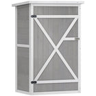 Outsunny Garden Storage Cabinet - 29.9" x 21.7" x45.3" -Compact design for smaller spaces
