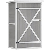 Outsunny Garden Storage Cabinet - 29.9" x 21.7" x45.3" -Compact design for smaller spaces
