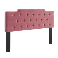 Modway Juliet Tufted Performance Velvet King/California King Headboard - Dusty Rose-Glam Deco King/California King Headboard