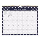Blueline 12 Month Monthly Academic Wall Calendar - August to July - 15" H x 12" W - Nautical Design - Bilingual-12 Months, July to June