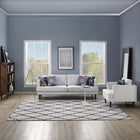 Modway Marja Moroccan Trellis Area Rug - 8 ft W x 10 ft L - Ivory/Charcoal-Tight Low Pile Weave