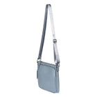 Nicci Ladies Crossbody Bag with Front Zipper Pocket - Powder Blue-Long adjustable web shoulder strap (11.81"-22.83" drop)