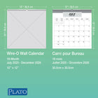 BrownTrout 2026 Hanging 18-Month Monthly Square Wire-O Calendar Sticker Sheet - Busy Bees - 12" x 12" -Durable Construction - Sturdy, high-quality paper resists curling and ink bleed-through, and durable binding ensures longevity throughout the year