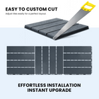 MotionGrey 4-Slat Interlocking Waterproof Outdoor Deck Tiles for Patio, Balcony and Garden - Black - 20 Piece Set-Colour: Black