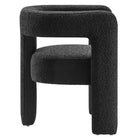Modway Kayla Boucle Upholstered Armchair - Black-Dense Foam Padding