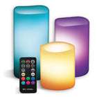Bell+Howell Candle Brights Multicolour Flameless Battery Operated Candles with Remote - 3 Pack-Bell+Howell candle brights: flameless led candles with multi colour changing light add a soft glow for home decor, centerpieces, bedrooms, bathrooms