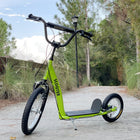 Aosom Kids Scooter with Adjustable Handlebar, Front and Rear Dual Brakes - Green-Material: Steel, Aluminum alloy, Rubber, PP 
