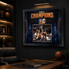 Frameworth New York Knicks 2026 Champions Team Trophy PhotoGlass Framed Photo - 22" W x 18" H - Black-7