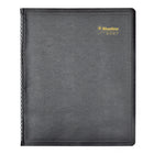 Blueline 2027 Weekly Planner - 10-3/4" x 8-1/2" - Black - Bilingual-Weekday appointment schedule from 7:00 a.m. to 8:45 p.m. in 15-minute intervals. Saturday from 7:00 a.m. to 4:45 p.m. Ruled spaces for Sunday