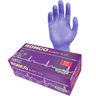 Ronco Blurite Nitrile Gloves - Purple - Medium - 100 Pack-Purple