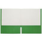 Staples Twin Pocket Portfolio - Letter Size - Green-Holds up to 100 sheets of Letter Size paper (50 per pocket)