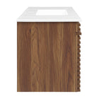 Modway Render 48" Wall-Mount Bathroom Vanity - Walnut/White-Ceramic Sink Basin