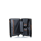 Champs Vintage III 3-Piece Hardside Luggage Set - Expandable - Black-Expansion on all 3 capability on all 3 cases