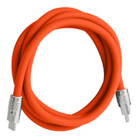 Helix GripCord 4ft Silicone USB-C Cable - Orange-Built to Bend,Made To Last