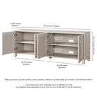 Hudson&Canal Chabot TV Stand for TV's up to 75" - Alder White-Product Dimensions: 15.75" L x 68" W x 24.5" H