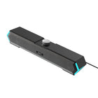 Havit RGB LED Lighting Wired Computer E-Sports Speaker Soundbar-Versatile Connectivity: Supports AUX and LED inputs, with USB 5V and 3.5mm plug for flexible device compatibility