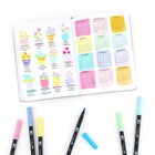Tombow Dual Brush Pen, Pastel, 10/Pack-Bullet Tip creates consistent lines