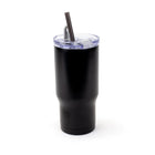 Gry Mattr Travel Mug with Straw - 700mL - Black-Stainless Steel