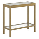 Hudson&Canal Alexis 24"W Rectangular Side Table - Brass-A modern contemporary design for your living room, bedroom, and more