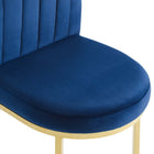 Modway Isla Channel Tufted Performance Velvet Dining Side Chair - Gold/Navy-9