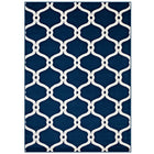 Modway Beltara Chain Link Transitional Trellis Area Rug - 8 ft W x 10 ft L - Moroccan Blue/Ivory-Chain Link TransitionalArea Rug