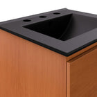 Modway Scenic 18" Wall-Mount Bathroom Vanity - Cherry/Black-Assembly Required