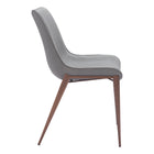 Zuo Magnus Dining Chair - Slate Grey/Walnut - Set of 2-3 year limited warranty