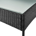 Manhattan Comfort Imperia Modern Patio 4-Person Conversation 4-Piece Set with Coffee Table - Black/Cream-10