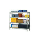 Hardware Machinery Heavy Duty Storage Rack Steel Garage Shelving Unit - Silver-Stable, space-efficient design for organizing bulky and heavy items