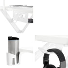 Emerge Vizon 47" Gaming Desk - White-Cable management tray, cable slot, and grommets for organization