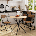 Homy Casa 31.5"W Round Multifunctional Conference Table - Oak-6
