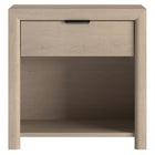 Hudson&Canal Clara 24" Rectangular Nightstand - Alder White-Features a smooth-glide drawer and open cubby storage space