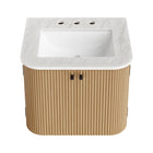Modway Zia 24" Wall-Mount Bathroom Vanity with Marble Sink - Natural-Fixtures Not Included