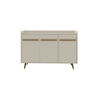Manhattan Comfort Bradley 53.54" Mid-Century Modern Buffet Stand - Off White-Mid-Century Modern Buffet Stand for Dining and Living Room Use