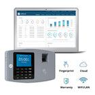 uAttend BN6000N Cloud-Connected Fingerprint LAN Time Clock System - Black/Grey-Eliminate buddy punching when employees clock in or out with a fingerprint scan using advanced biometric time clock technology.