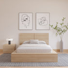 Nexera James Headboard - Full Size - Natural Blonde Oak-Oak Finish Options: Crafted from engineered wood in a light Brown Oak or Natural Blonde Oak finish, adding a touch of natural beauty to your space with its unique grain color variation