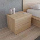 Nexera James Nightstand With 2-Drawers - Natural Blonde Oak-6